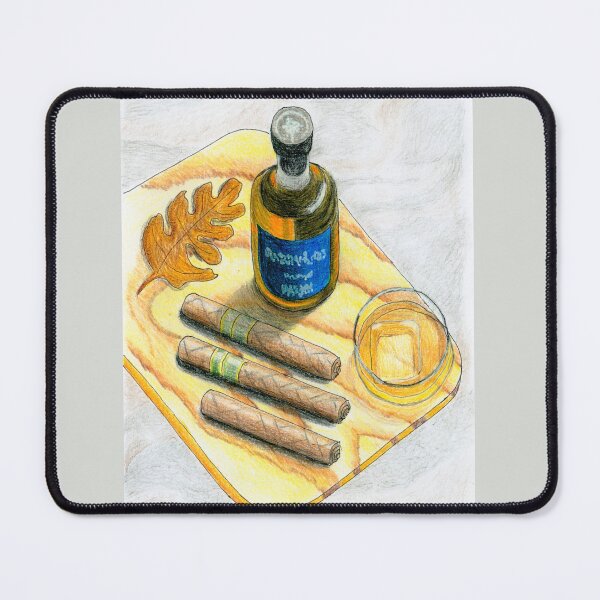 Item preview, Whiskey and Cigars Watercolor - Gentleman's Luxury Lifestyle Art designed and sold by Ihor Ivanov.
