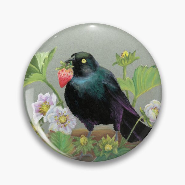 Item preview, Blackbird in the Strawberry Patch designed and sold by heidiherreraart.