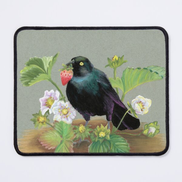 Item preview, Blackbird in the Strawberry Patch designed and sold by heidiherreraart.