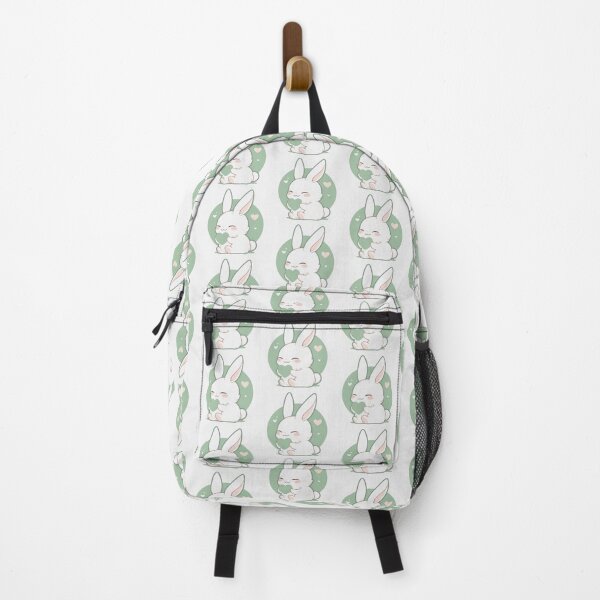 Item preview, Kawaii Bunny Holding Green Heart Artwork designed and sold by NivyasArtistry.