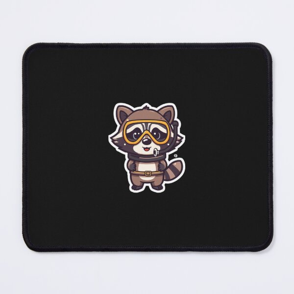 Item preview, Cute Raccoon Scuba Diving - Left Chest Badge Funny Ocean Trash Panda designed and sold by islam gamal.