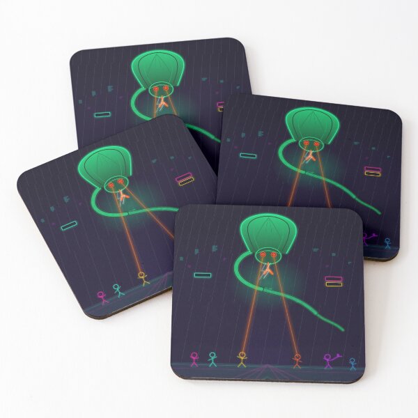 Item preview, Retro Alien Invasion Cyber Neon Art designed and sold by Neo Tokio.
