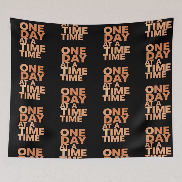 Item preview, One Day At A Time: Terracotta Retro Typography designed and sold by artlife4.