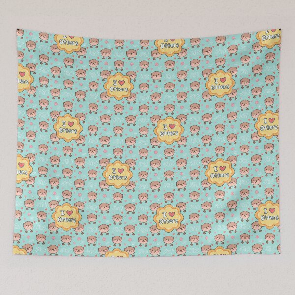 Item preview, I Love Otters Kawaii Pattern designed and sold by Itsheartshop.