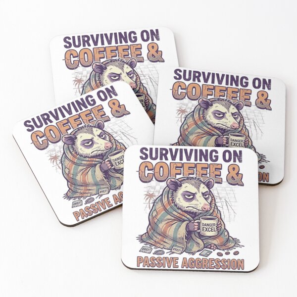 Item preview, Surviving On Coffee & Passive Aggression – Funny Office Humor designed and sold by Dada-arts.
