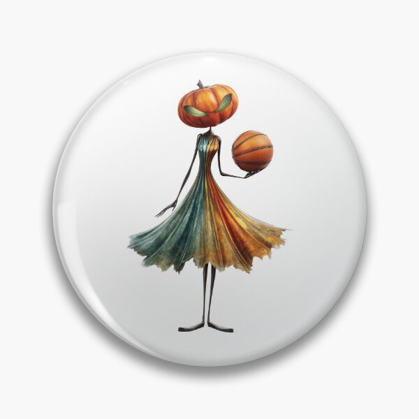 Item preview, Pumpkin Basketball Girl Halloween Art designed and sold by VikArt7.
