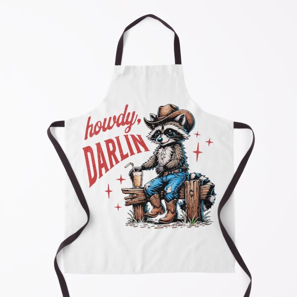 Item preview, Howdy Darlin Raccoon Cowboy Western Retro Aesthetic designed and sold by EvrmoodCo.