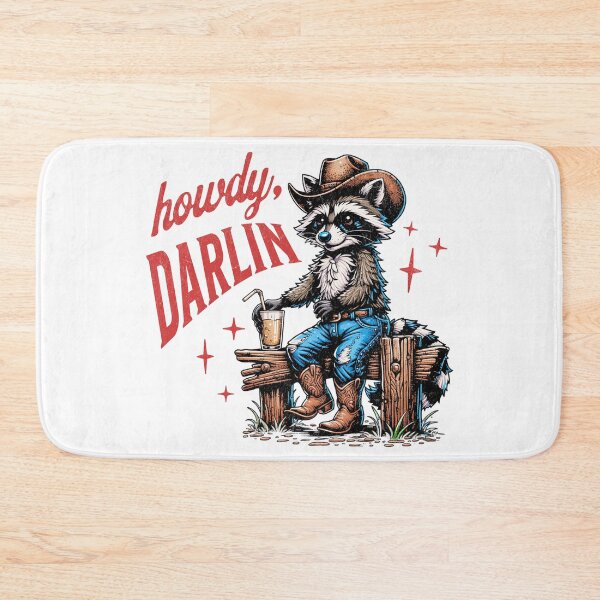 Item preview, Howdy Darlin Raccoon Cowboy Western Retro Aesthetic designed and sold by EvrmoodCo.