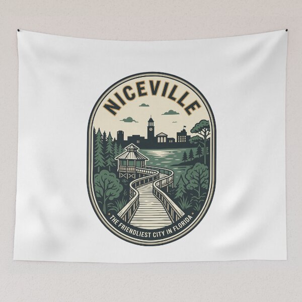 Item preview, Niceville Florida Vintage Travel Badge Nature Emblem designed and sold by k3rstman1.