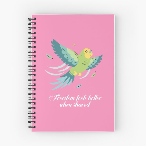 Item preview, Pet Parakeet Illustration – Freedom Feels Better When Shared designed and sold by ZUMERI.