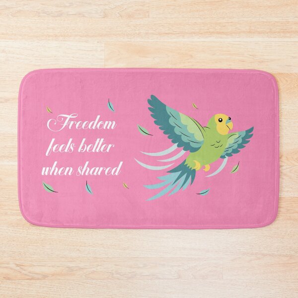 Item preview, Pet Parakeet Illustration – Freedom Feels Better When Shared designed and sold by ZUMERI.