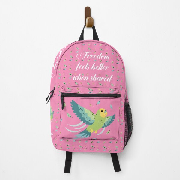 Item preview, Pet Parakeet Illustration – Freedom Feels Better When Shared designed and sold by ZUMERI.