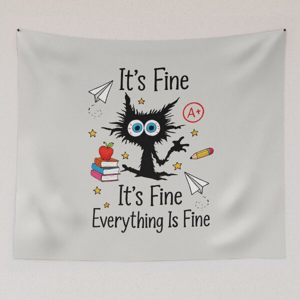Item preview, Cats It Is Fine Everything is Fine for Cats Lover designed and sold by MalwasBasket.