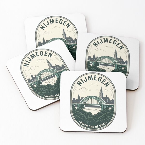 Item preview, Nijmegen Netherlands Vintage Waal Bridge City Skyline designed and sold by k3rstman1.