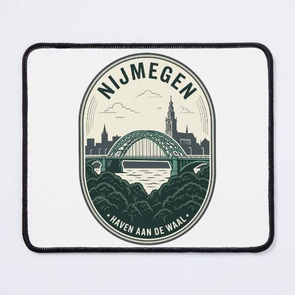 Item preview, Nijmegen Netherlands Vintage Waal Bridge City Skyline designed and sold by k3rstman1.
