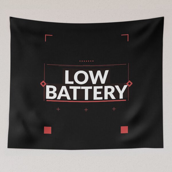 Item preview, Low Battery Shirt | Funny Introvert Gift for Socially Exhausted People designed and sold by Daily Mood Tees.