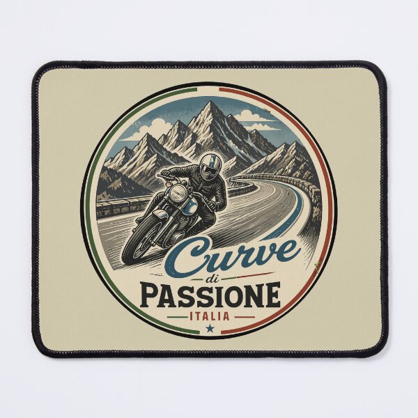 Item preview, Curve di Passione. Curves of Passion Motorcycle Sticker TShirt 01 designed and sold by OuterShellUK.