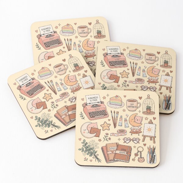 Item preview, Colorful Aesthetic Lifestyle Doodles  designed and sold by LunaVales.