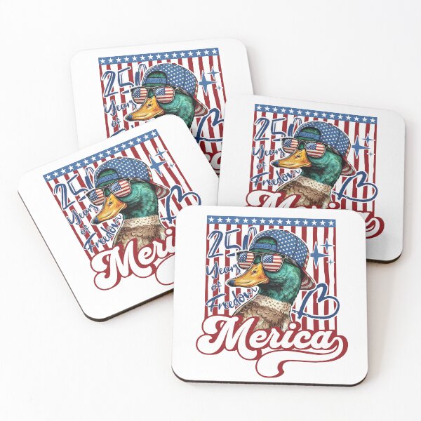 Item preview, Funny Patriotic Duck 250 Years of Freedom Merica  designed and sold by EvrmoodCo.