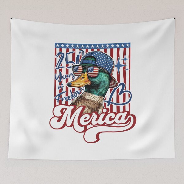 Item preview, Funny Patriotic Duck 250 Years of Freedom Merica  designed and sold by EvrmoodCo.