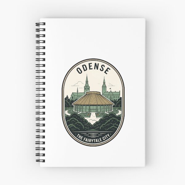 Item preview, Vintage Odense Denmark Fairytale City Travel Badge designed and sold by k3rstman1.