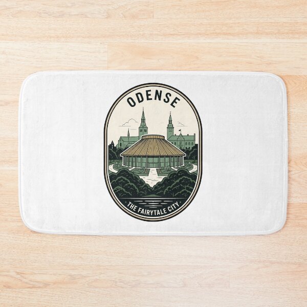 Item preview, Vintage Odense Denmark Fairytale City Travel Badge designed and sold by k3rstman1.