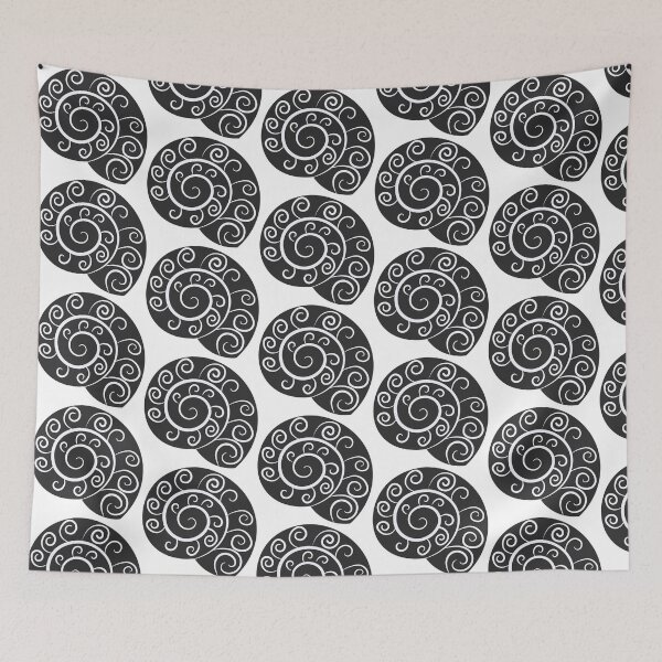 Item preview, Spiral Seashell Pattern Illustration designed and sold by BetweenForms.