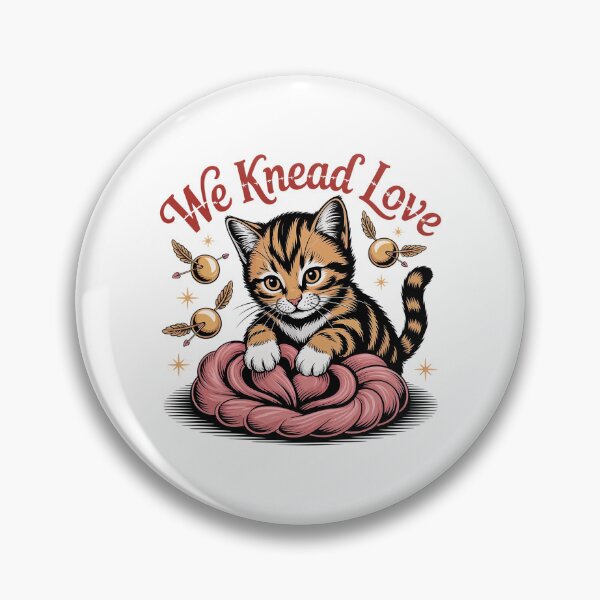 Item preview, We Knead Love Cute Cat Pun Design designed and sold by Cool-cat-art.