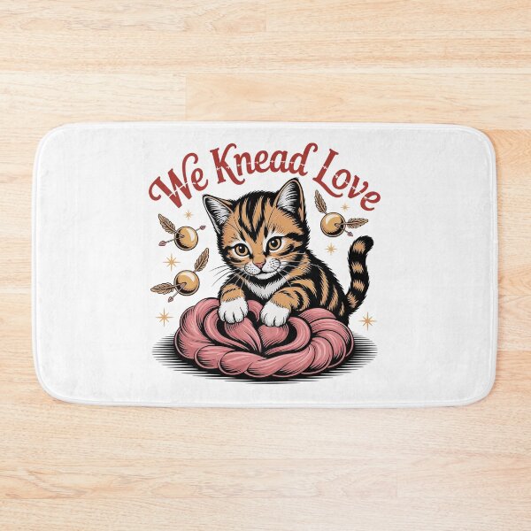 Item preview, We Knead Love Cute Cat Pun Design designed and sold by Cool-cat-art.