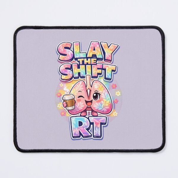 Item preview, Cute Kawaii Lungs Respiratory Therapist Rainbow Floral Coffee Shift Worker Design for RT Week & Respiratory Care Week designed and sold by ClinicalHubs.