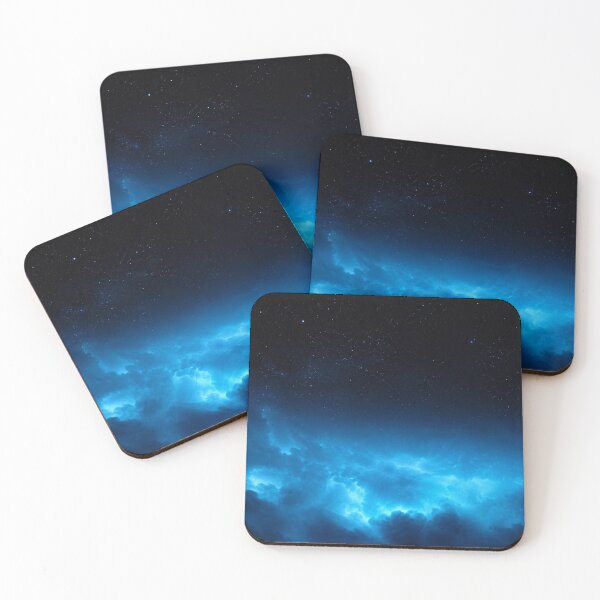 Item preview, Electric Blue Nebula Night Sky Art designed and sold by irfanshikh.