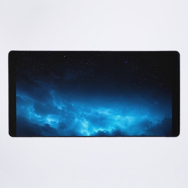 Item preview, Electric Blue Nebula Night Sky Art designed and sold by irfanshikh.