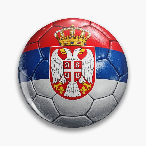 Artikelvorschau, Serbien Fußballflaggen-Design entworfen und verkauft von redsharkuk.