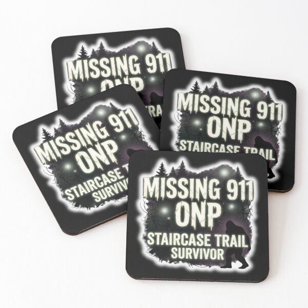 Item preview, Missing 911 ONP Staircase Trail - Survivor Bigfoot Sasquatch T-Shirt   designed and sold by Heinessight Merch.