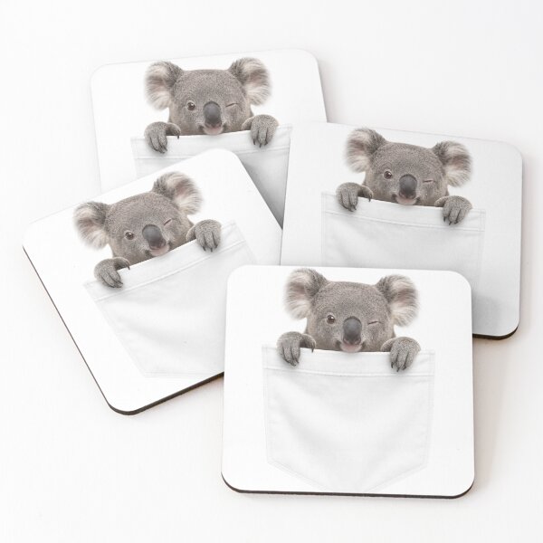 Item preview, Playful Koala in Pocket — Photoreal Cute Wildlife Portrait designed and sold by Jandedan.