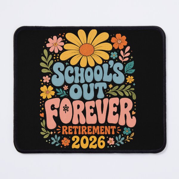 Item preview, School’s Out Forever Retirement 2026 | Retro Teacher Retirement Floral Design designed and sold by ArcaneArtistry.