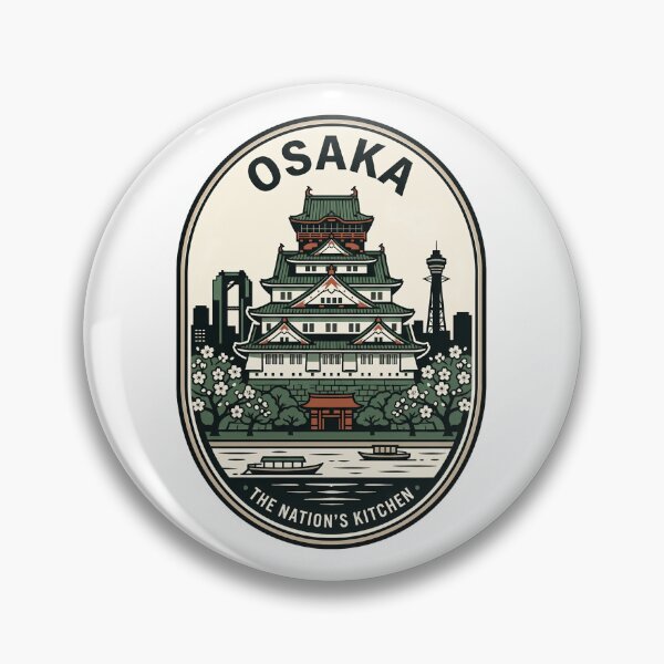 Item preview, Vintage Osaka Japan Castle Travel Badge designed and sold by k3rstman1.