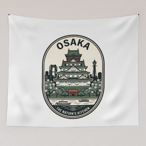 Item preview, Vintage Osaka Japan Castle Travel Badge designed and sold by k3rstman1.