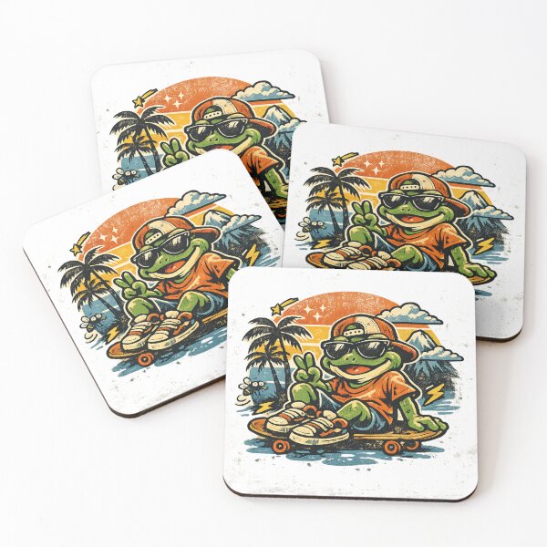 Item preview, Retro Cool Frog Skateboard Vintage 90s designed and sold by Sadokartista.