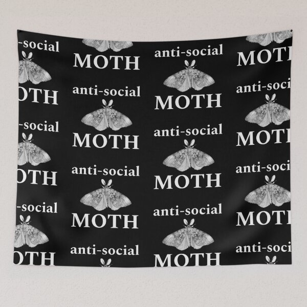 Item preview, anti-social moth designed and sold by indie cottage.