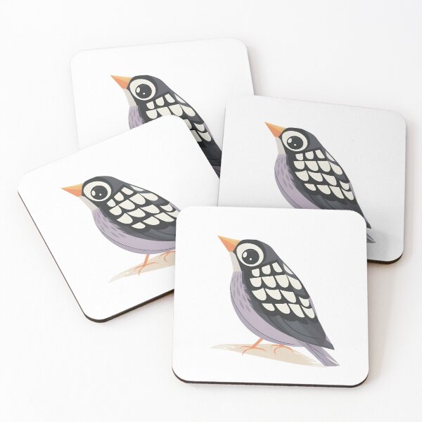 Artikelvorschau, Minimalistischer Vogelaufkleber im Folk-Stil | Skandinavische Vogelkunst in Schwarz-Weiß entworfen und verkauft von Filora Atelier | Bird Art.