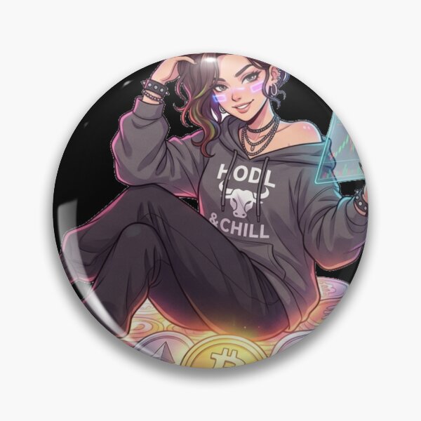 Item preview, Hodl and Chill Cute Crypto Trader Girl designed and sold by Maclaw200d.