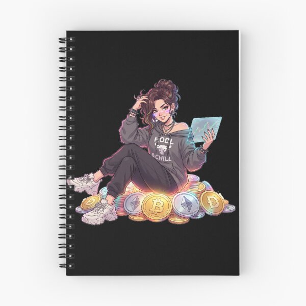 Item preview, Hodl and Chill Cute Crypto Trader Girl designed and sold by Maclaw200d.