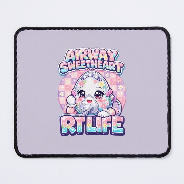 Item preview, Cute Kawaii Oxygen Mask Mascot RT Life Respiratory Therapist National Respiratory Care Week Pastel Floral Medical Worker designed and sold by ClinicalHubs.