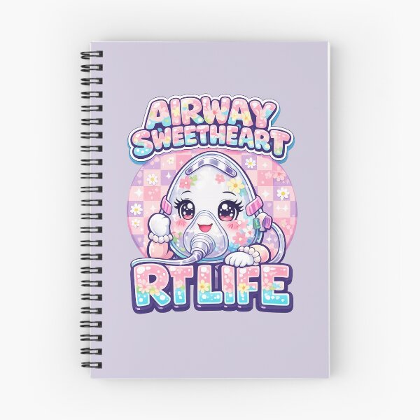 Item preview, Cute Kawaii Oxygen Mask Mascot RT Life Respiratory Therapist National Respiratory Care Week Pastel Floral Medical Worker designed and sold by ClinicalHubs.