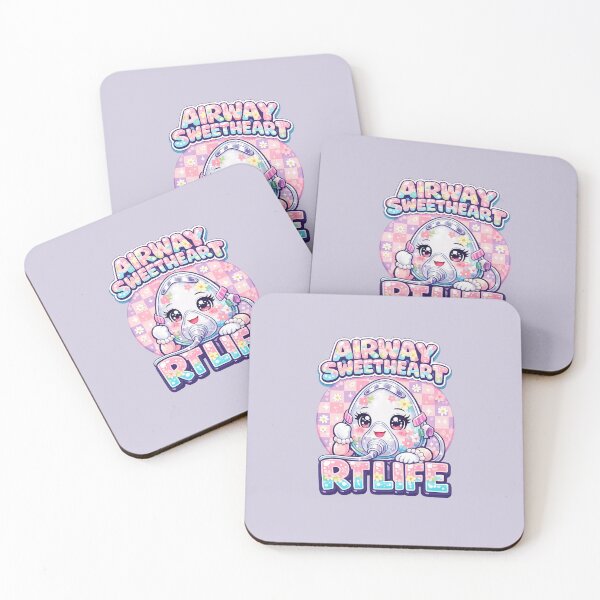 Item preview, Cute Kawaii Oxygen Mask Mascot RT Life Respiratory Therapist National Respiratory Care Week Pastel Floral Medical Worker designed and sold by ClinicalHubs.