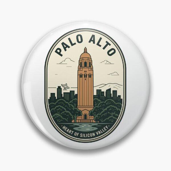 Item preview, Vintage Palo Alto Silicon Valley Hoover Tower Badge designed and sold by k3rstman1.