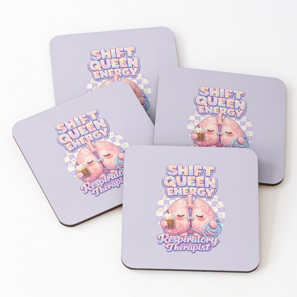 Item preview, Cute Kawaii Lungs Respiratory Therapist Shift Queen Energy Pastel Coffee Nurse Week designed and sold by ClinicalHubs.