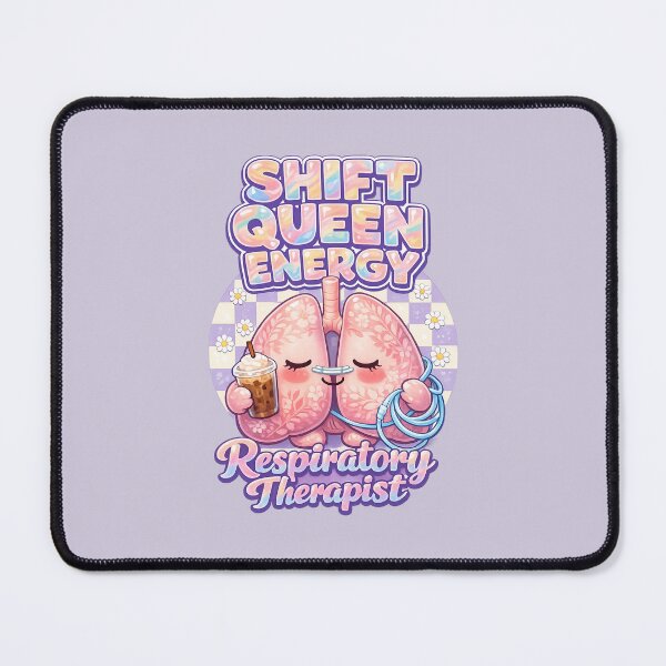 Item preview, Cute Kawaii Lungs Respiratory Therapist Shift Queen Energy Pastel Coffee Nurse Week designed and sold by ClinicalHubs.