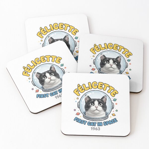 Item preview, Felicette Astrocat First Cat in Space Kids Cute Sticker T-Shirt designed and sold by The-HistoryGirl.